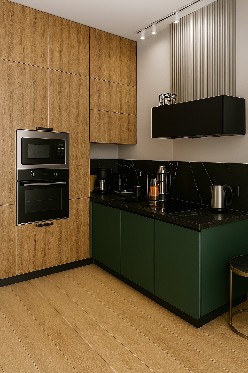 Emerald Green with Black Marble